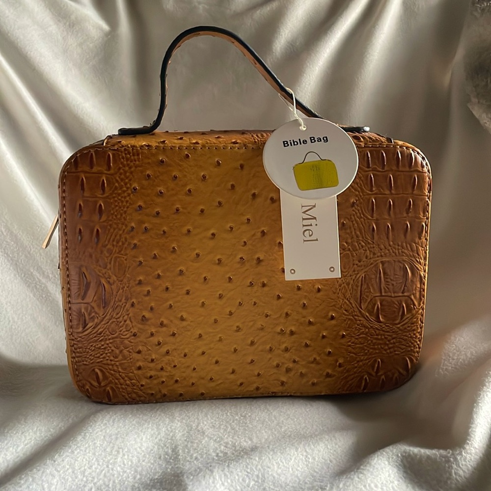 Croc & Ostrich style Bible cover and tote.